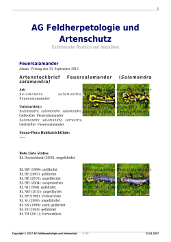 als PDF - AG Feldherpetologie und Artenschutz