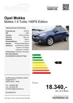Opel Mokka - Kraftfahrzeuge Hochleitner GmbH