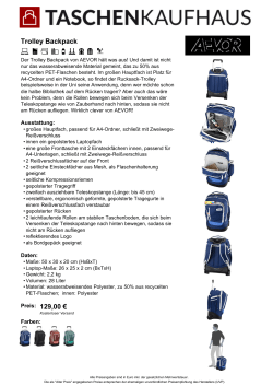 Trolley Backpack Preis: 129,00