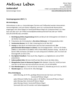 als PDF - Aktives Leben Köln Junkersdorf