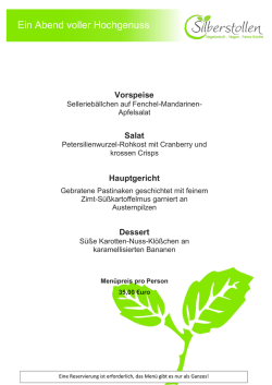Ein Abend voller Hochgenuss - Restaurant