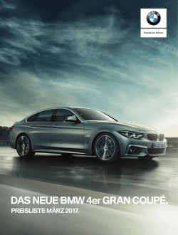 DAS NEUE BMW 4er GRAN COUPÉ.