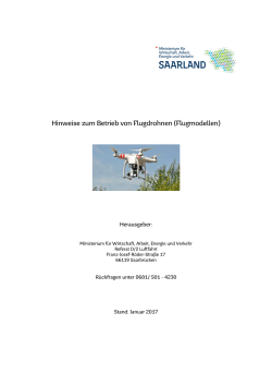 Hinweise zur Nutzung von Flugdrohnen
