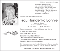 Frau Henderika Bonnie