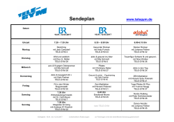 Aktuelle Sendetermine zum herunterladen