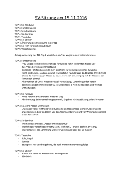 Protokoll der 2. Schülerratssitzung 2016/17