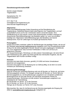 Dienstleistungsinformation/AGB Sandra Langen