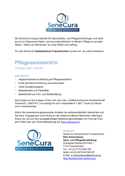 Job-Profil als PDF - SeneCura Sozialzentrum Frauenkirchen