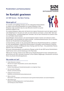 Im Kontakt gewinnen