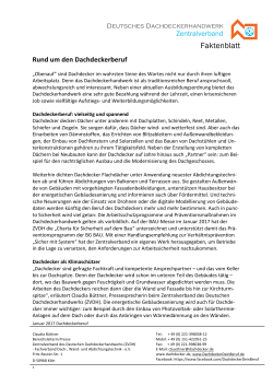 Faktenblatt - Zentralverband des Deutschen Dachdeckerhandwerks
