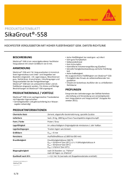 SikaGrout-558 - Sika Deutschland