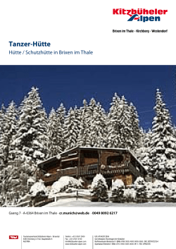 Tanzer-Hütte in Brixen im Thale