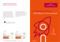 Fritz!Box-FTTH Anschluss Installationsanleitung