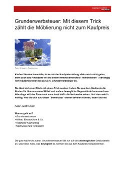 Grunderwerbsteuer: Mit diesem Trick z&auml;hlt die