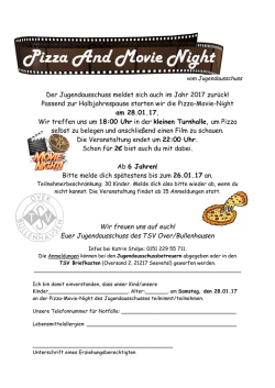 Pizza and Movie Night - TSV Over/Bullenhausen