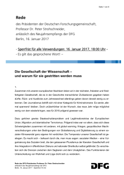 Neujahrsrede 2017 des DFG-Präsidenten (pdf | 67 KB )