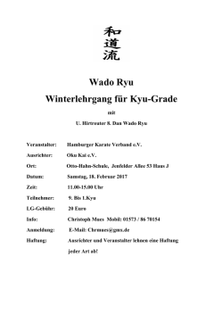 Wado Ryu Winterlehrgang für Kyu-Grade