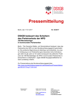 Pressemitteilung - Deutscher Städte