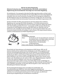 EEG für das Home Monitoring: Klinische Evaluation einer