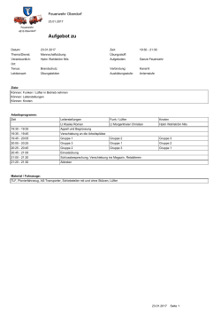 Aufgebot zu - Feuerwehr Oberdorf