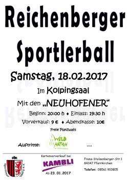 Samstag, 18.02.2017 - Sportfreunde Reichenberg