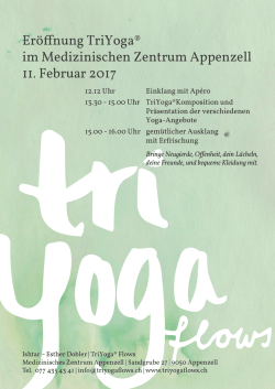 Eröffnung TriYoga® im Medizinischen Zentrum Appenzell 11
