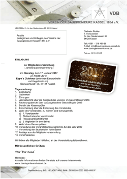 Vorläufiges Veranstaltungsprogramm 2007