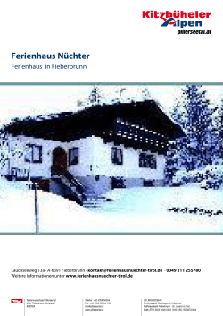 Ferienhaus Nüchter in Fieberbrunn