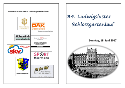 Ausschreibung 2017 - Der Schlossgartenlauf in Ludwigslust