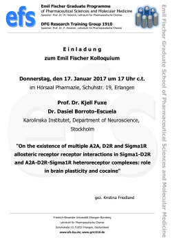 E inladung zum Emil Fischer Kolloquium Donnerstag