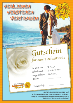 Gutschein - Loacker Tours
