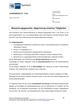 Nachweis der erforderlichen Mittel oder - IHK Saarland