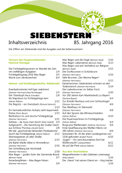 Siebenstern-Inhaltsverzeichnis 2016