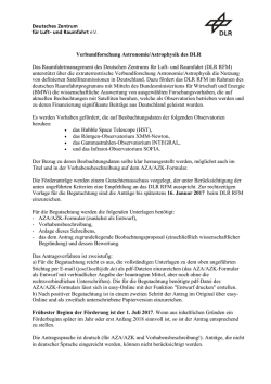 Hinweise f&uuml;r Antragsteller Verbundforschung 2017