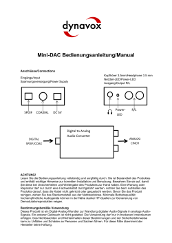 Mini-DAC Bedienungsanleitung/Manual