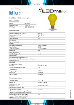 Datenblatt: LED Birnenform gelb Daten zum Artikel: Marke
