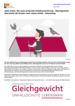 Jetzt online: Die neue prokundo-Unfallversicherung