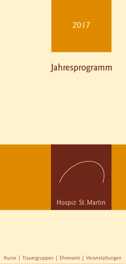 Jahresprogramm - Hospiz St. Martin
