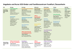 Unser aktuelles Kursangebot - SOS