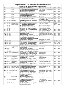 PROGRAMM - Gymnasium Himmelsthür