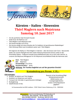 Infos hier - Club Fernweh