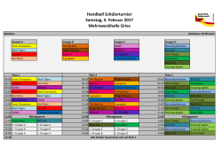 Spielplan Schülerturnier - auf der Website des SC Volketswil