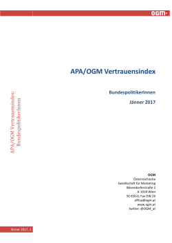 APA OGM Vertrauensindex_BundespolitikerInnen Jänner 2017