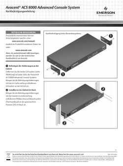 Avocent® ACS 8000 Advanced Console System