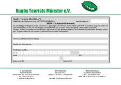 Einzugsermächtigung - Rugby Tourists Münster