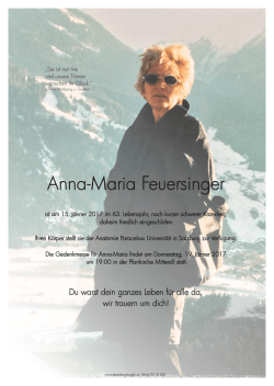 Feuersinger Anna Maria - VA - Mittersill