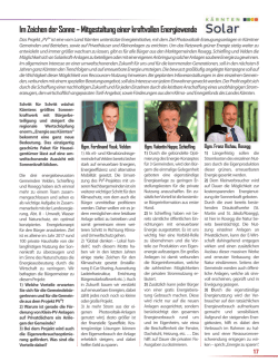 Im Zeichen der Sonne &ndash; Mitgestaltung einer kraftvollen Energiewende