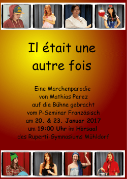 Eine M&auml;rchenparodie von Mathias Perez auf die B&uuml;hne gebracht