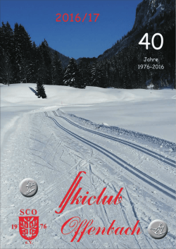 Unser Skiclubheft - Skiclub Offenbach 1976 eV