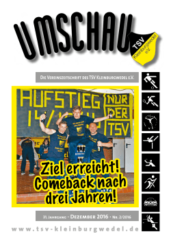 Umschau 2 / 2016 - TSV Kleinburgwedel